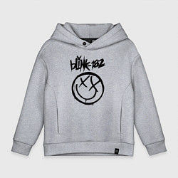 Толстовка оверсайз детская BLINK-182, цвет: меланж