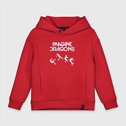 Толстовка оверсайз детская IMAGINE DRAGONS, цвет: красный