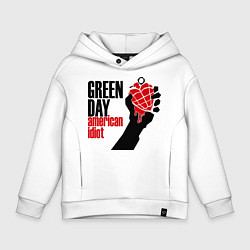 Толстовка оверсайз детская Green Day: American idiot, цвет: белый