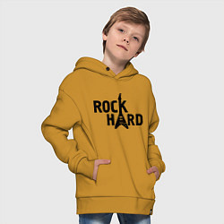 Толстовка оверсайз детская Rock hard, цвет: горчичный — фото 2