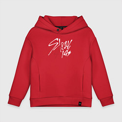 Толстовка оверсайз детская Stray Kids, цвет: красный