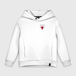Толстовка оверсайз детская CHICAGO BULLS НА СПИНЕ, цвет: белый