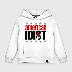 Толстовка оверсайз детская American idiot, цвет: белый