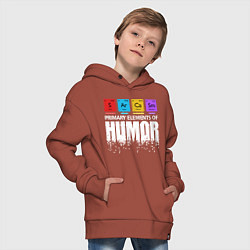 Толстовка оверсайз детская Sarcasm, цвет: кирпичный — фото 2