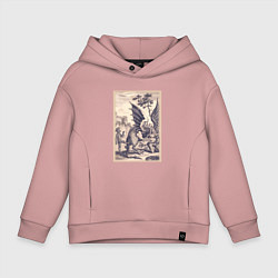 Детское худи оверсайз Рыцарь, пинающий Дракона баллада о рыцаре Джоне Ла