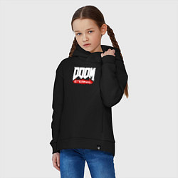 Толстовка оверсайз детская DOOM, цвет: черный — фото 2