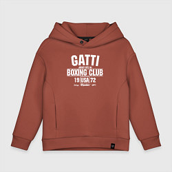 Толстовка оверсайз детская Gatti Boxing Club, цвет: кирпичный