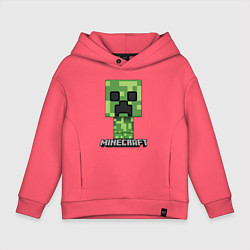 Толстовка оверсайз детская MINECRAFT, цвет: коралловый