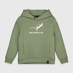 Толстовка оверсайз детская AUDI, цвет: авокадо
