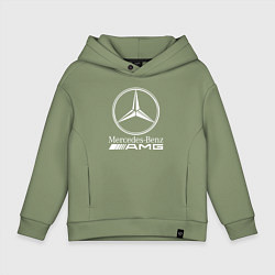 Толстовка оверсайз детская MERCEDES-BENZ AMG, цвет: авокадо