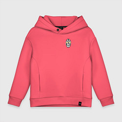 Толстовка оверсайз детская JUVENTUS, цвет: коралловый