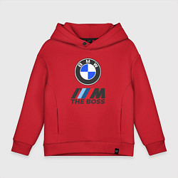 Толстовка оверсайз детская BMW BOSS, цвет: красный