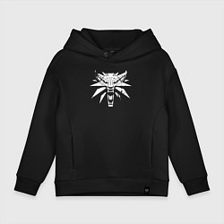 Толстовка оверсайз детская Ведьмак, цвет: черный