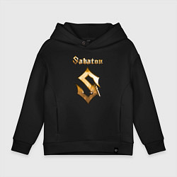 Толстовка оверсайз детская SABATON, цвет: черный