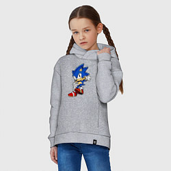 Толстовка оверсайз детская SONIC, цвет: меланж — фото 2