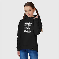 Толстовка оверсайз детская One Piece, цвет: черный — фото 2