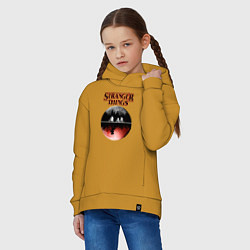 Толстовка оверсайз детская Очень странные дела, цвет: горчичный — фото 2