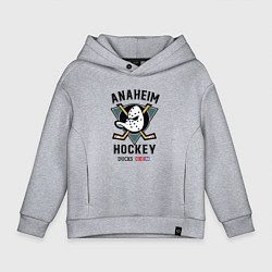 Толстовка оверсайз детская ANAHEIM DUCKS, цвет: меланж