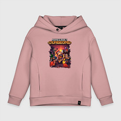 Толстовка оверсайз детская Minecraft Dungeons, цвет: пыльно-розовый
