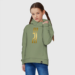 Толстовка оверсайз детская JUVENTUS, цвет: авокадо — фото 2