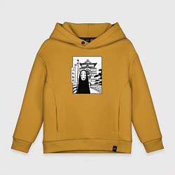 Толстовка оверсайз детская No-Face Spirited Away Ghibli, цвет: горчичный