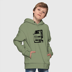 Толстовка оверсайз детская Volkswagen Golf Z, цвет: авокадо — фото 2