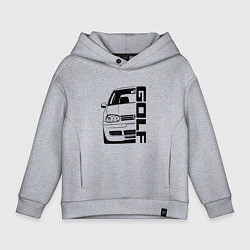 Толстовка оверсайз детская Volkswagen Golf Z, цвет: меланж