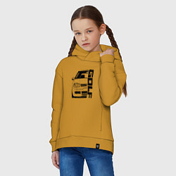 Толстовка оверсайз детская Volkswagen Golf Z, цвет: горчичный — фото 2