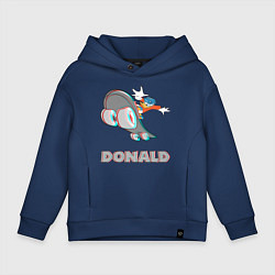 Толстовка оверсайз детская Donald Skateboarding, цвет: тёмно-синий