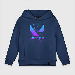 Толстовка оверсайз детская VALORANT, цвет: тёмно-синий