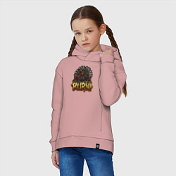 Толстовка оверсайз детская Lets the galaxy burn, цвет: пыльно-розовый — фото 2