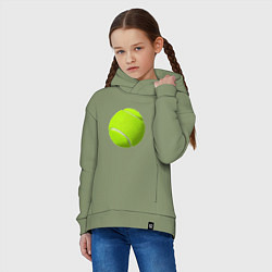 Толстовка оверсайз детская Теннис, цвет: авокадо — фото 2
