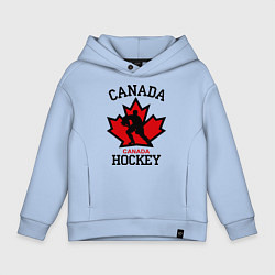 Толстовка оверсайз детская Canada Hockey, цвет: мягкое небо