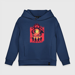 Толстовка оверсайз детская Охотники за пасхой, цвет: тёмно-синий