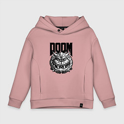 Толстовка оверсайз детская КАКОДЕМОН DOOM Z, цвет: пыльно-розовый