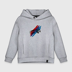 Толстовка оверсайз детская BMW, цвет: меланж