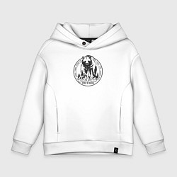 Толстовка оверсайз детская Сибирь Дух России, цвет: белый