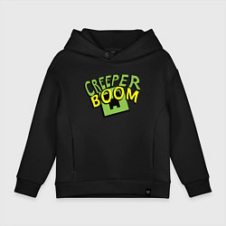Толстовка оверсайз детская Creeper Boom, цвет: черный