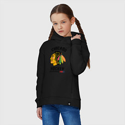 Толстовка оверсайз детская CHICAGO BLACKHAWKS NHL, цвет: черный — фото 2