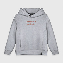 Толстовка оверсайз детская Radiohead paranoid android, цвет: меланж