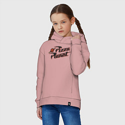 Толстовка оверсайз детская Pizza Planet, цвет: пыльно-розовый — фото 2