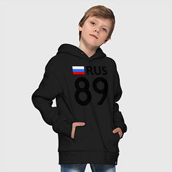 Толстовка оверсайз детская RUS 89, цвет: черный — фото 2