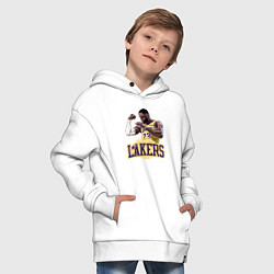 Толстовка оверсайз детская LeBron - Lakers, цвет: белый — фото 2