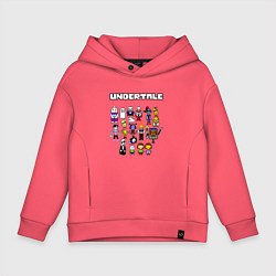 Толстовка оверсайз детская UNDERTALE, цвет: коралловый