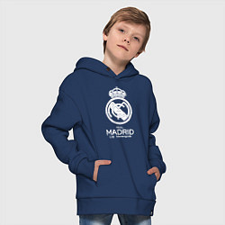 Толстовка оверсайз детская Real Madrid FC, цвет: тёмно-синий — фото 2