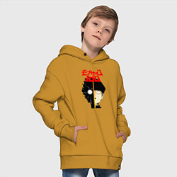 Толстовка оверсайз детская Psycho Mob Z, цвет: горчичный — фото 2