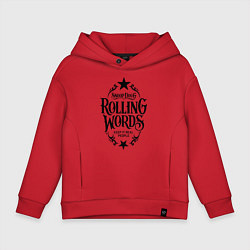 Толстовка оверсайз детская Snoop Dogg: Rolling Words, цвет: красный