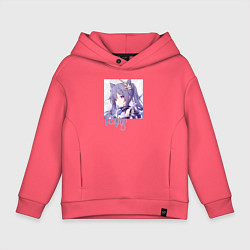 Толстовка оверсайз детская Genshin Impact, цвет: коралловый