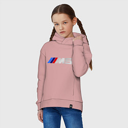Толстовка оверсайз детская BMW M5, цвет: пыльно-розовый — фото 2