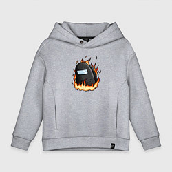 Детское худи оверсайз Among Us fire